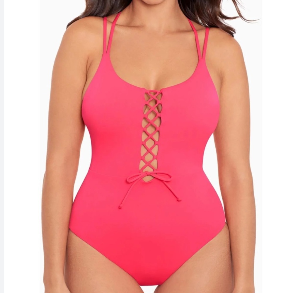 NEW Skinnydippers Suga Babe One Piece Swimsuit in Chili Red XL Full Coverage NWT